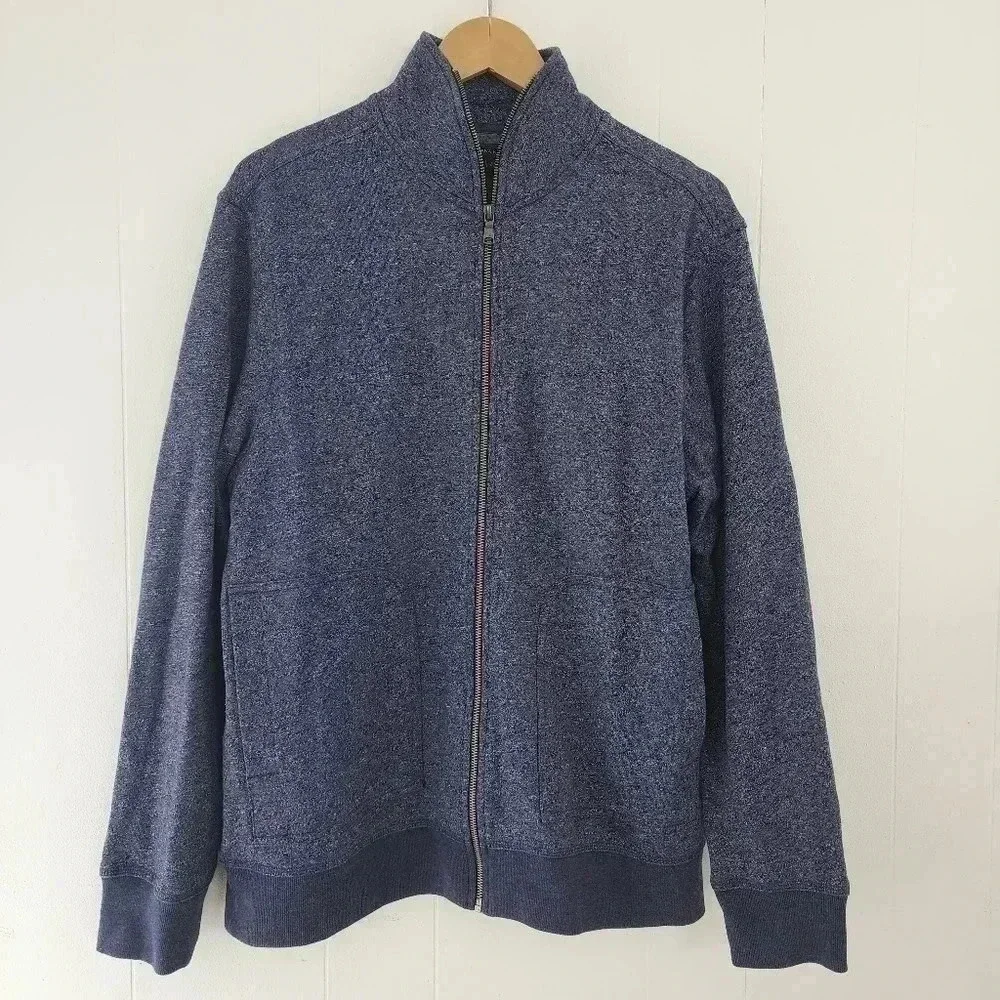 Banana Republic Mockneck Full zip Blue Sweatshirt Men's XL